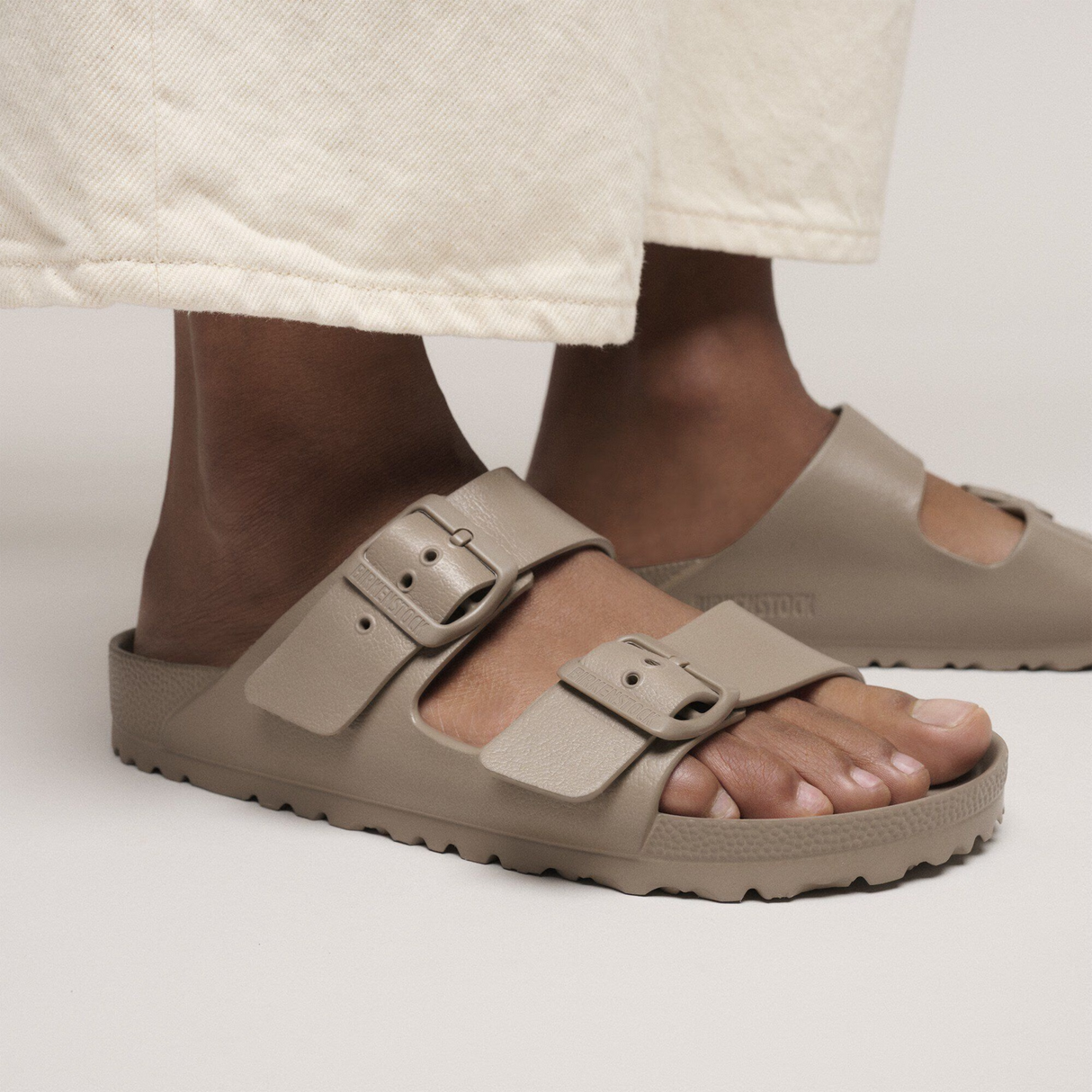 Birkenstock Arizona Slide Sandal (Men) - Gray Taupe EVA