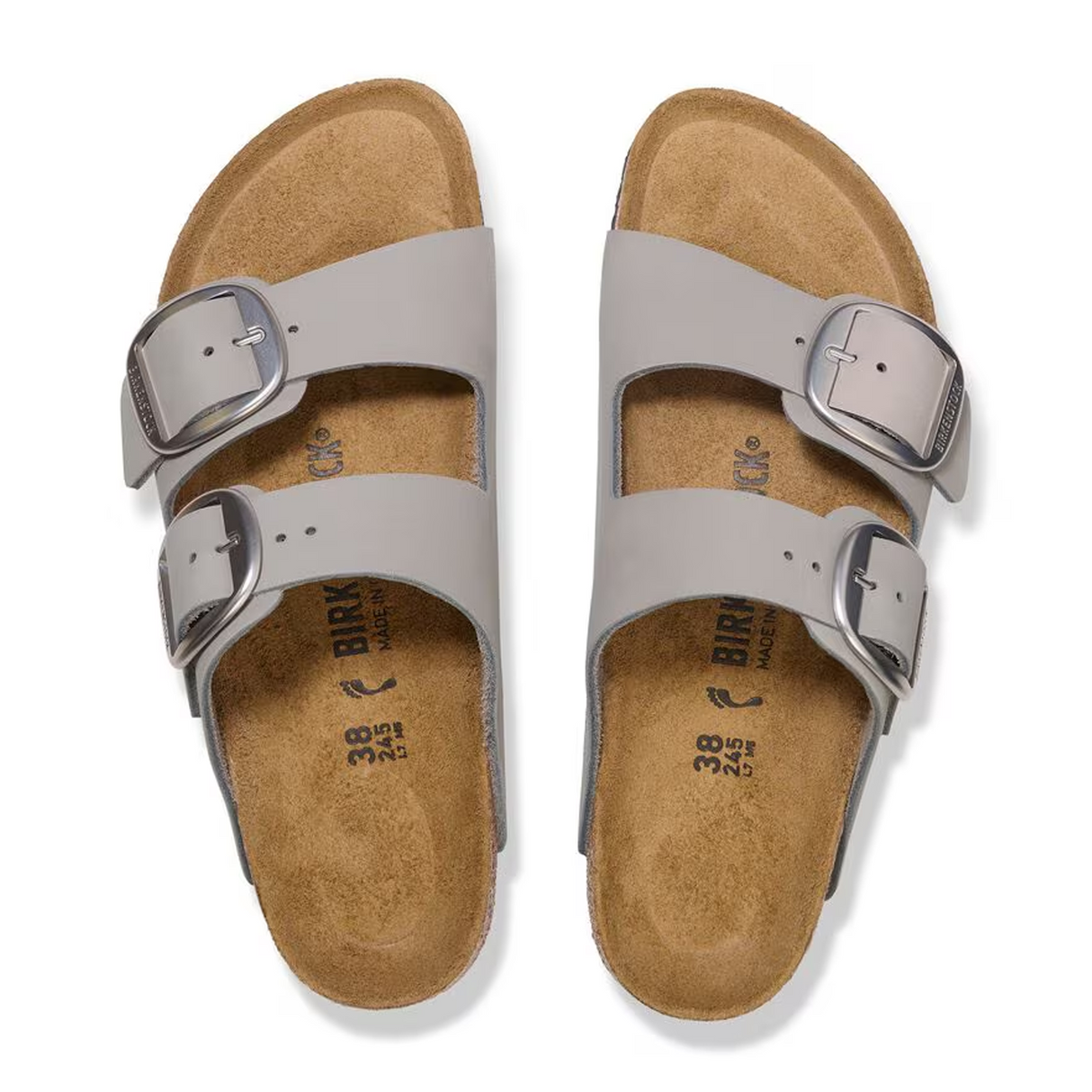 Birkenstock Arizona Big Buckle Narrow Slide Sandal (Women) - Stone Coin Nubuck Sandal - Slide - The Heel Shoe Fitters