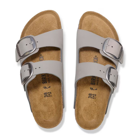Birkenstock Arizona Big Buckle Narrow Slide Sandal (Women) - Stone Coin Nubuck Sandal - Slide - The Heel Shoe Fitters