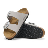 Birkenstock Arizona Big Buckle Narrow Slide Sandal (Women) - Stone Coin Nubuck Sandal - Slide - The Heel Shoe Fitters