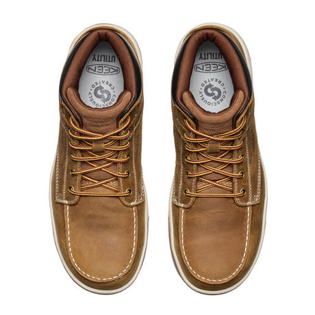 Keen Utility Gibson Mid Carbon Toe Work Boot (Men) - Belgian/Gum Boots - Work - 8" - Soft Toe - The Heel Shoe Fitters