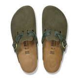 Birkenstock Boston Braid Clog (Women) - Thyme Suede Dress-Casual - Clogs & Mules - The Heel Shoe Fitters