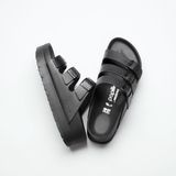 Birkenstock Florida III Exquisite Platform Slide Sandal (Women) - Black Leather Sandal - Slide - The Heel Shoe Fitters