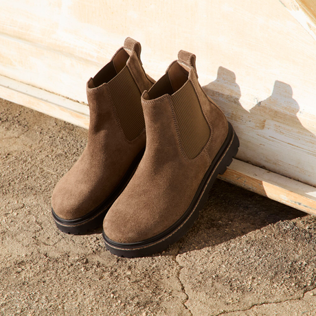 Birkenstock Highwood Chelsea Boot (Women) - Dark Tea Suede Boots - Casual - Low - The Heel Shoe Fitters