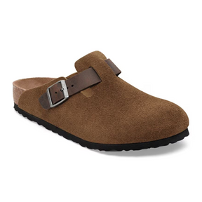 Birkenstock Boston Suede/Oiled Leather Clog (Men) Dress-Casual - Clogs & Mules - The Heel Shoe Fitters