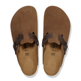 Birkenstock Boston Clog (Men) - Dark Tea Suede/Oiled Leather Dress-Casual - Clogs & Mules - The Heel Shoe Fitters