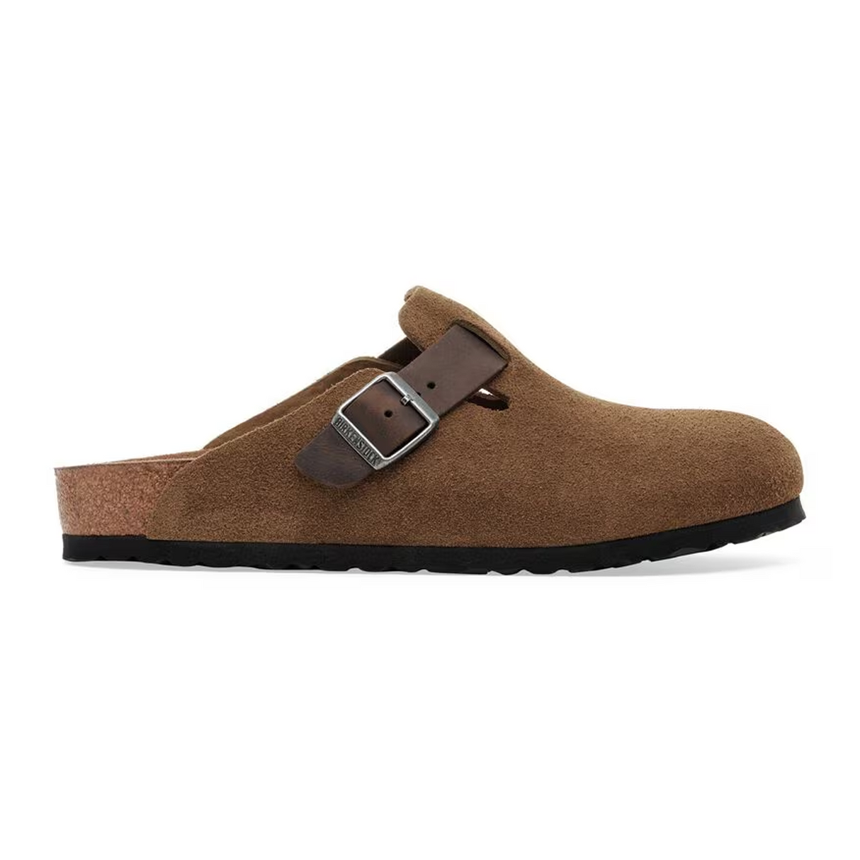 Birkenstock Boston Clog (Men) - Dark Tea Suede/Oiled Leather Dress-Casual - Clogs & Mules - The Heel Shoe Fitters