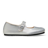 Birkenstock Santa Clarita Mary Jane Flat (Women) - Silver Leather Dress-Casual - Flat - The Heel Shoe Fitters