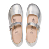 Birkenstock Santa Clarita Mary Jane Flat (Women) - Silver Leather Dress-Casual - Flat - The Heel Shoe Fitters
