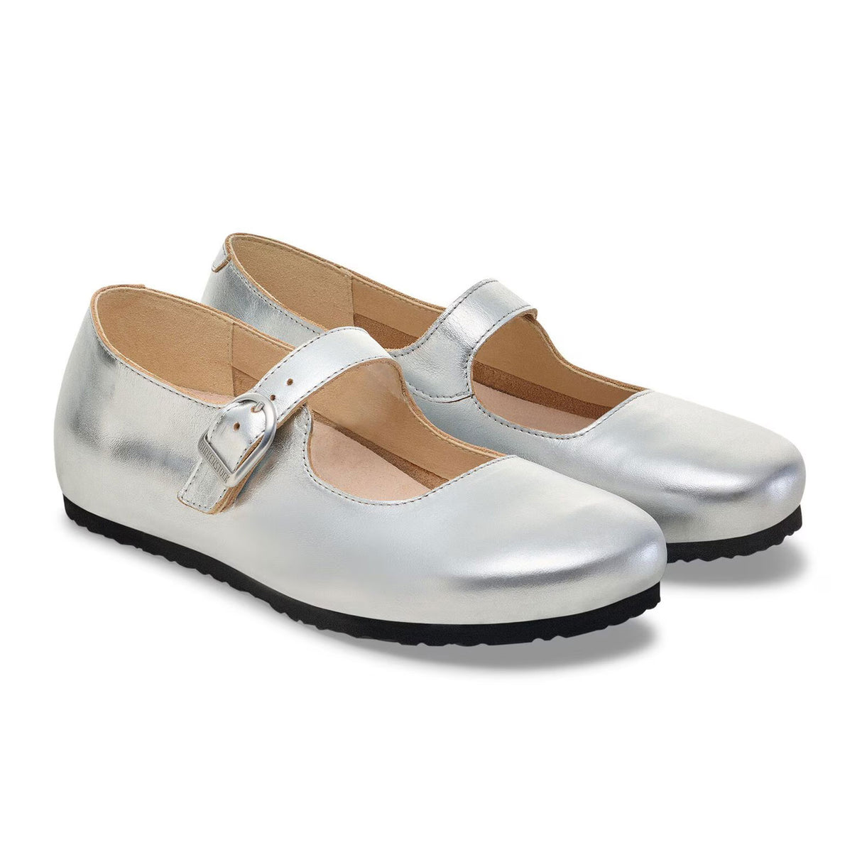 Birkenstock Santa Clarita Mary Jane Flat (Women) - Silver Leather Dress-Casual - Flat - The Heel Shoe Fitters