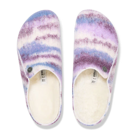 Birkenstock Zermatt Shearling Slipper (Women) - Mauve Multi Wool/Natural Shearling Dress-Casual - Slipper - The Heel Shoe Fitters