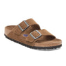 Birkenstock Arizona Soft Footbed Slide Sandal (Men) - Dark Tea Suede Sandal - Slide - The Heel Shoe Fitters