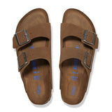 Birkenstock Arizona Soft Footbed Slide Sandal (Men) - Dark Tea Suede Sandal - Slide - The Heel Shoe Fitters