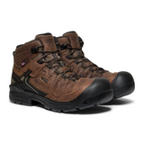 Keen Utility Targhee IV Mid Waterproof Carbon Toe Work Boot (Men) - Dark Earth/Black Boots - Work - 8" - Composite Toe - The Heel Shoe Fitters