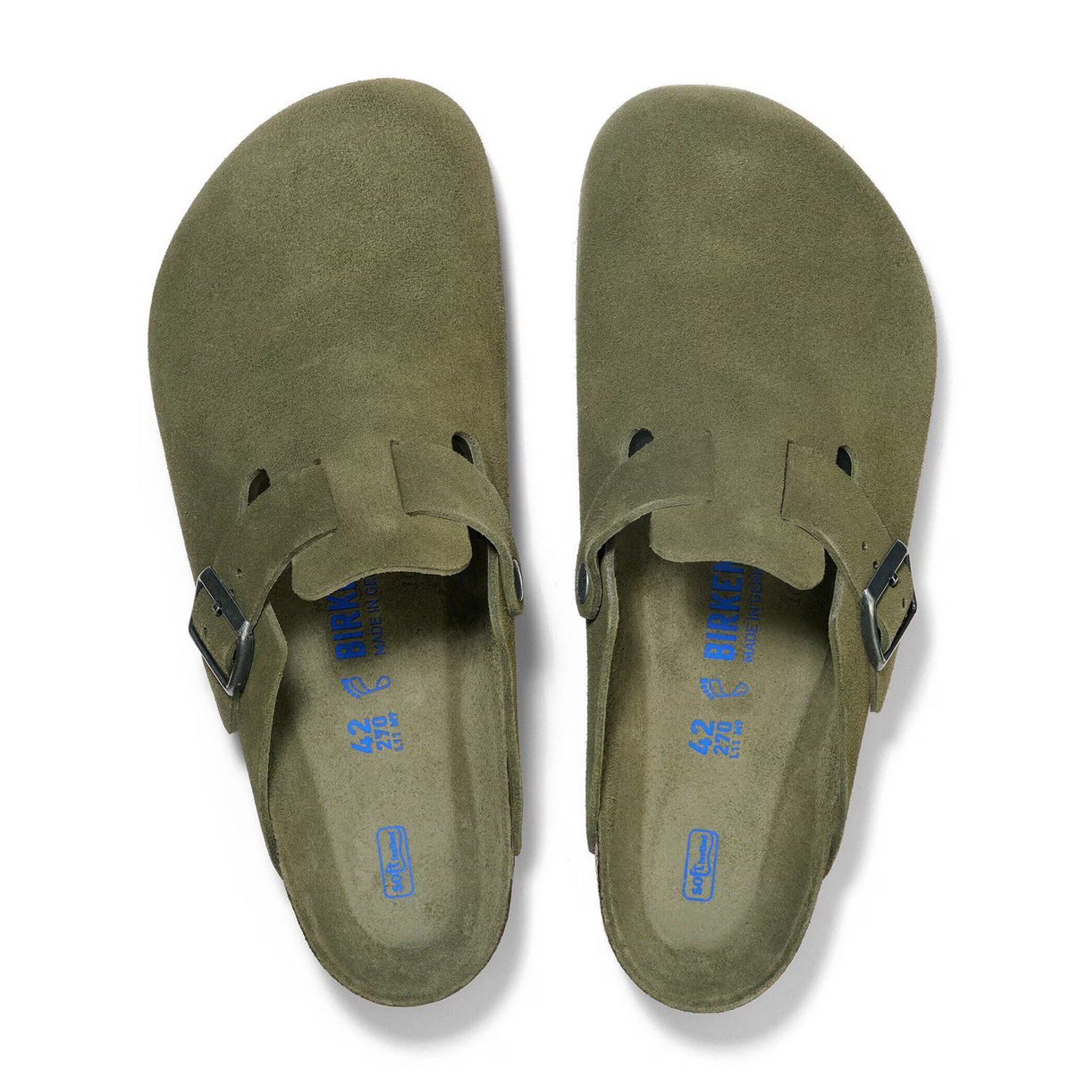 Birkenstock Boston Soft Footbed Clog (Men) - Thyme Suede