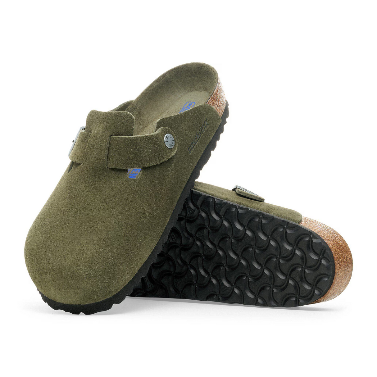 Birkenstock Boston Soft Footbed Clog (Men) - Thyme Suede