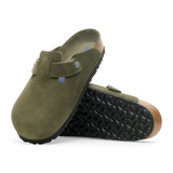 Birkenstock Boston Soft Footbed Clog (Men) - Thyme Suede