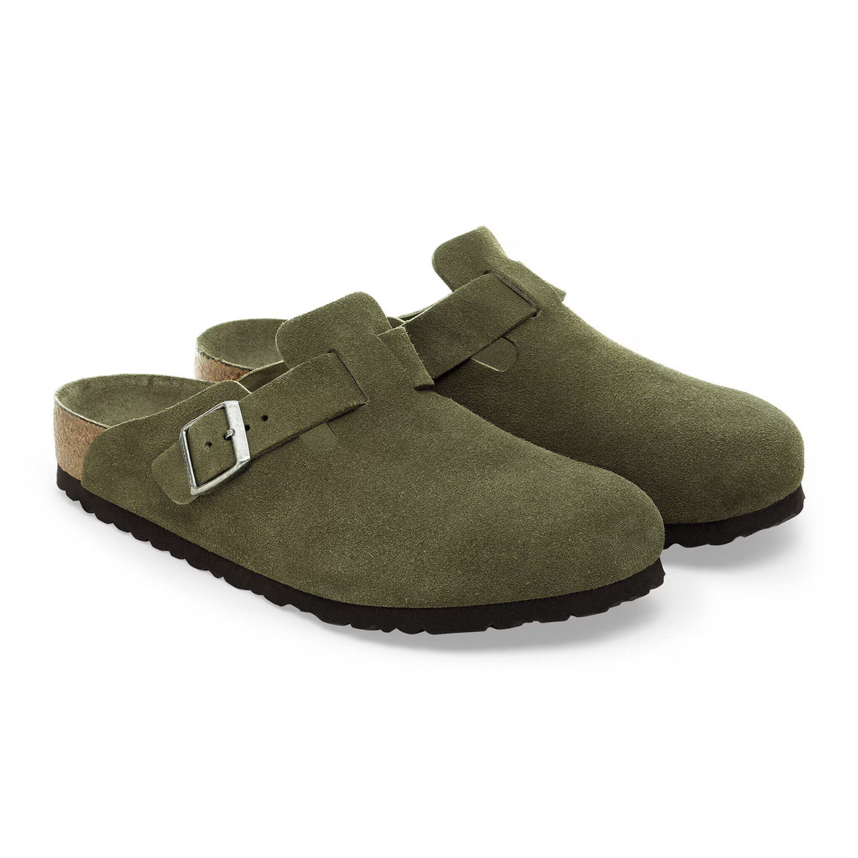 Birkenstock Boston Soft Footbed Clog (Men) - Thyme Suede
