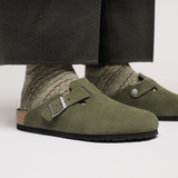 Birkenstock Boston Soft Footbed Clog (Men) - Thyme Suede