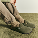 Birkenstock Boston Soft Footbed Clog (Men) - Thyme Suede