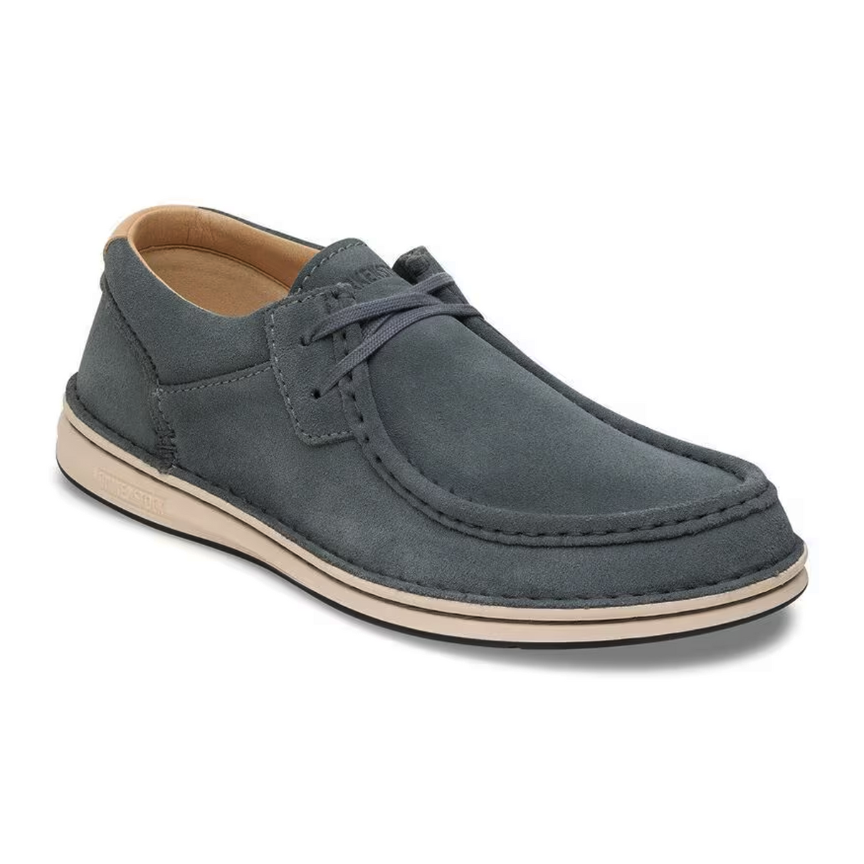 Birkenstock Pasadena Moc (Men) - Basalt Gray Suede Dress-Casual - Slip On - The Heel Shoe Fitters