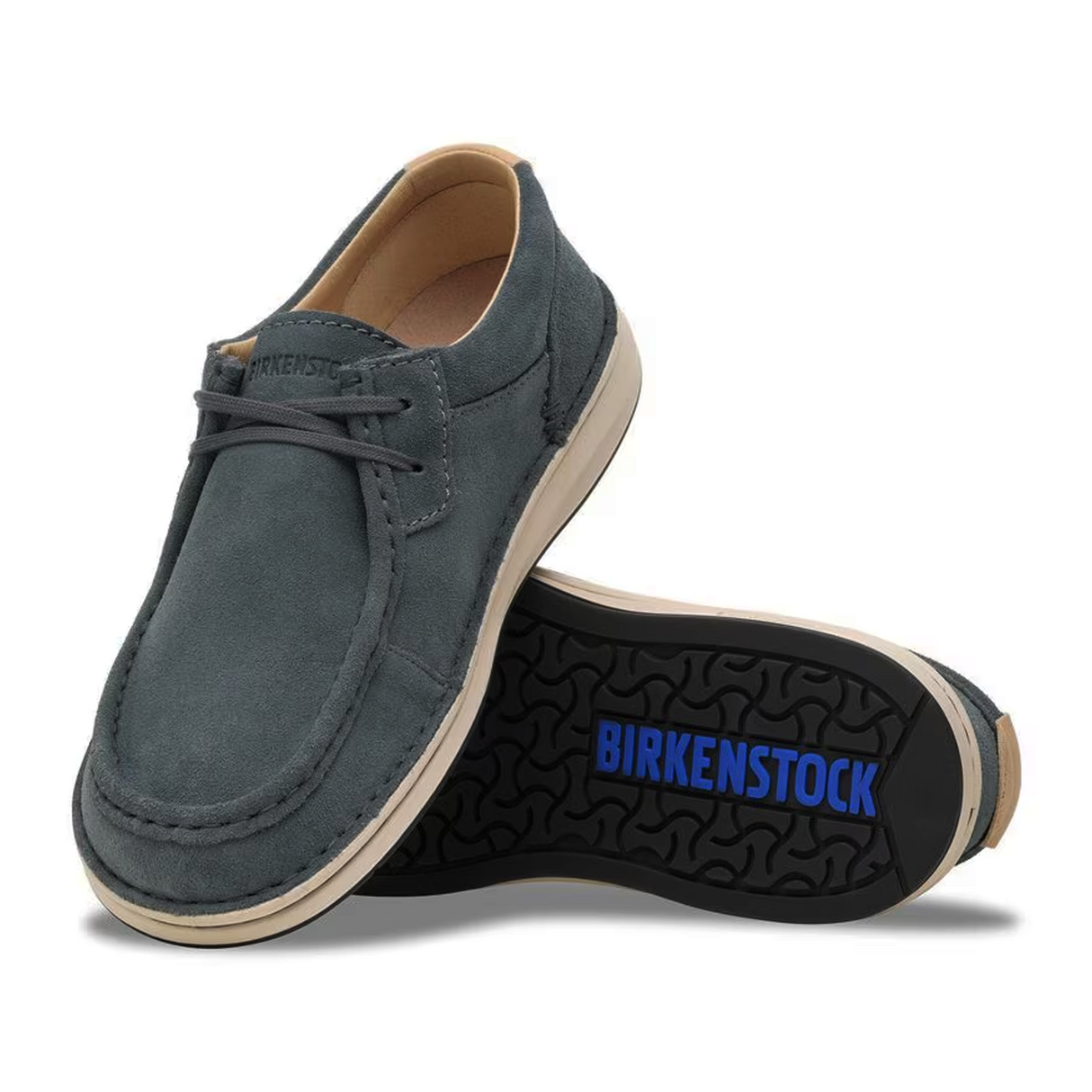 Birkenstock Pasadena Moc (Men) - Basalt Gray Suede Dress-Casual - Slip On - The Heel Shoe Fitters