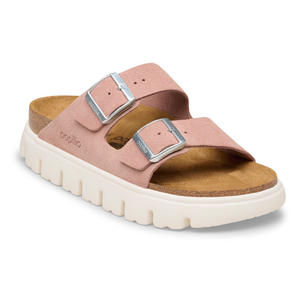Birkenstock Arizona Chunky Narrow Slide Sandal (Women) - Pink Clay Suede Sandal - Slide - The Heel Shoe Fitters