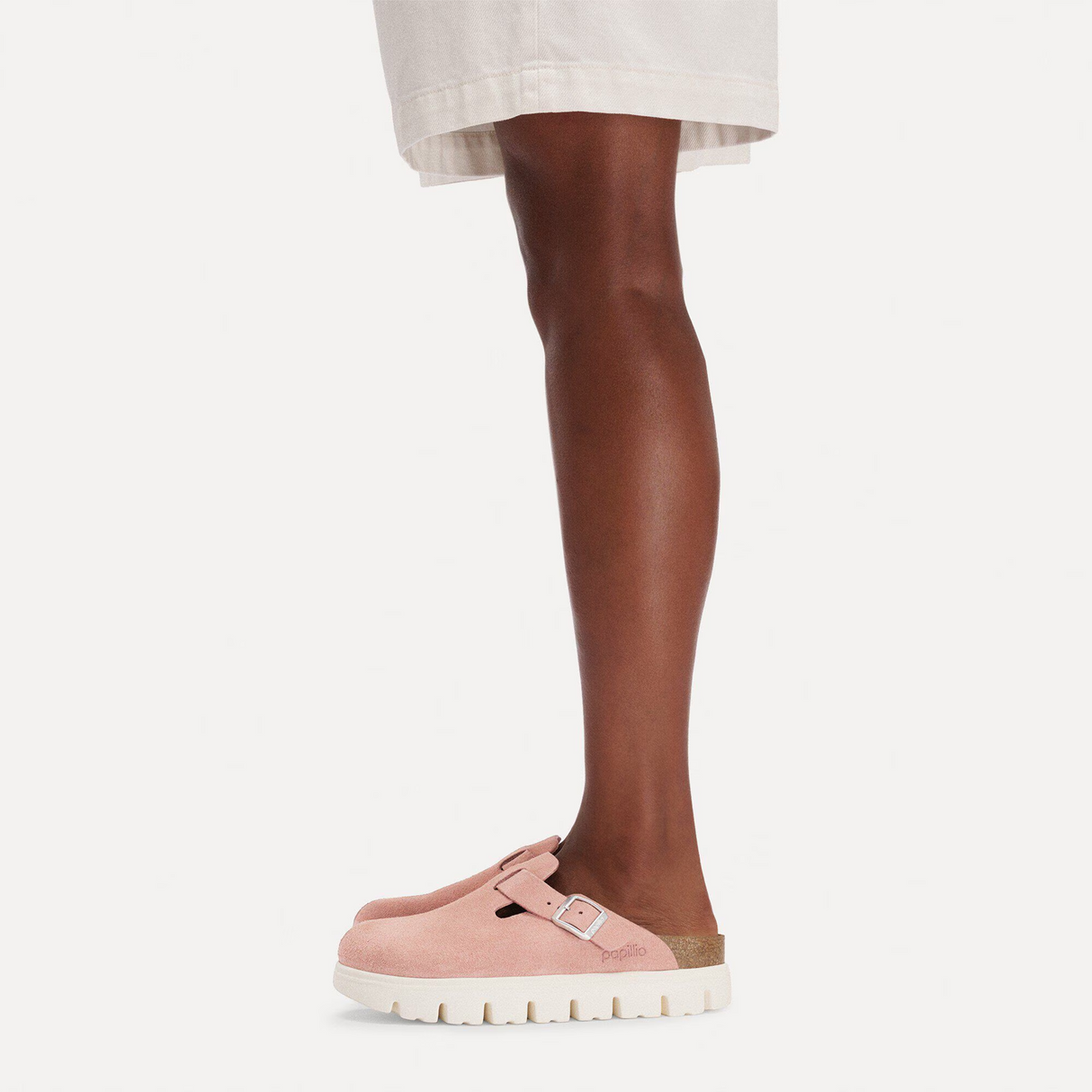 Birkenstock Boston Chunky Narrow Clog (Women) - Pink Clay Suede Dress-Casual - Clogs & Mules - The Heel Shoe Fitters