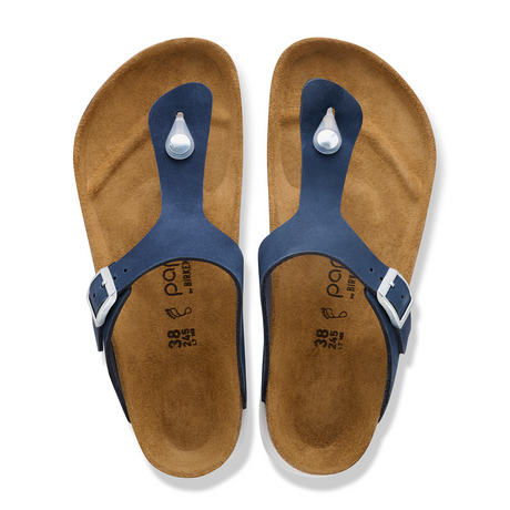 Birkenstock Gizeh Flex Platform Sandal (Women) - New Navy Nubuck Sandal - Thong - The Heel Shoe Fitters