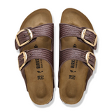 Birkenstock Arizona Big Buckle Narrow Slide Sandal (Women) - Carafe Raffia Sandal - Slide - The Heel Shoe Fitters