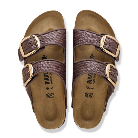 Birkenstock Arizona Big Buckle Narrow Slide Sandal (Women) - Carafe Raffia Sandal - Slide - The Heel Shoe Fitters