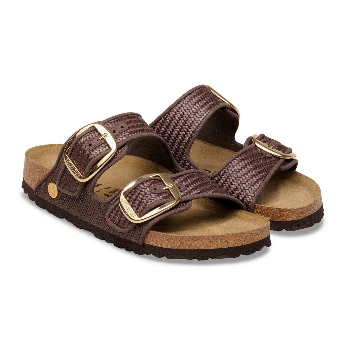 Birkenstock Arizona Big Buckle Narrow Slide Sandal (Women) - Carafe Raffia Sandal - Slide - The Heel Shoe Fitters