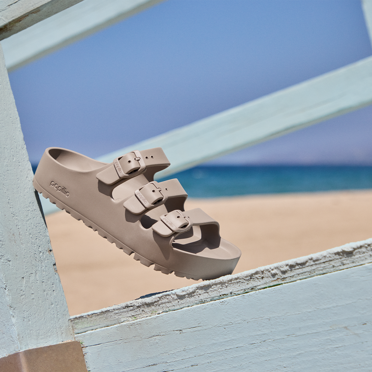 Birkenstock Florida III Flex Platform EVA Slide Sandal (Women) - Gray Taupe