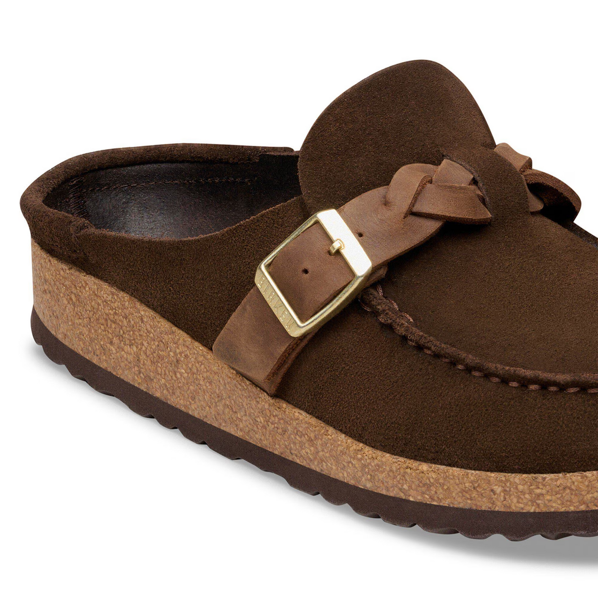 Birkenstock Buckley Braided Clog (Women) - Carafe Suede Dress-Casual - Clogs & Mules - The Heel Shoe Fitters