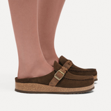 Birkenstock Buckley Braided Clog (Women) - Carafe Suede Dress-Casual - Clogs & Mules - The Heel Shoe Fitters