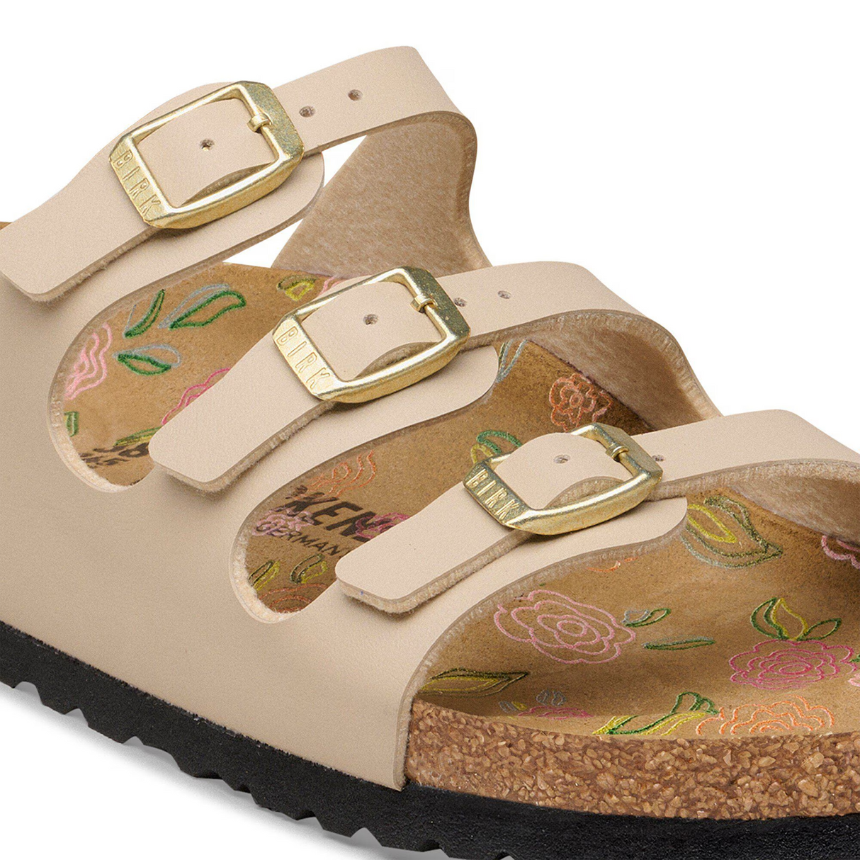 Birkenstock Florida Slide Sandal (Women) - Flowers Sandcastle Birko-Flor Sandal - Slide - The Heel Shoe Fitters