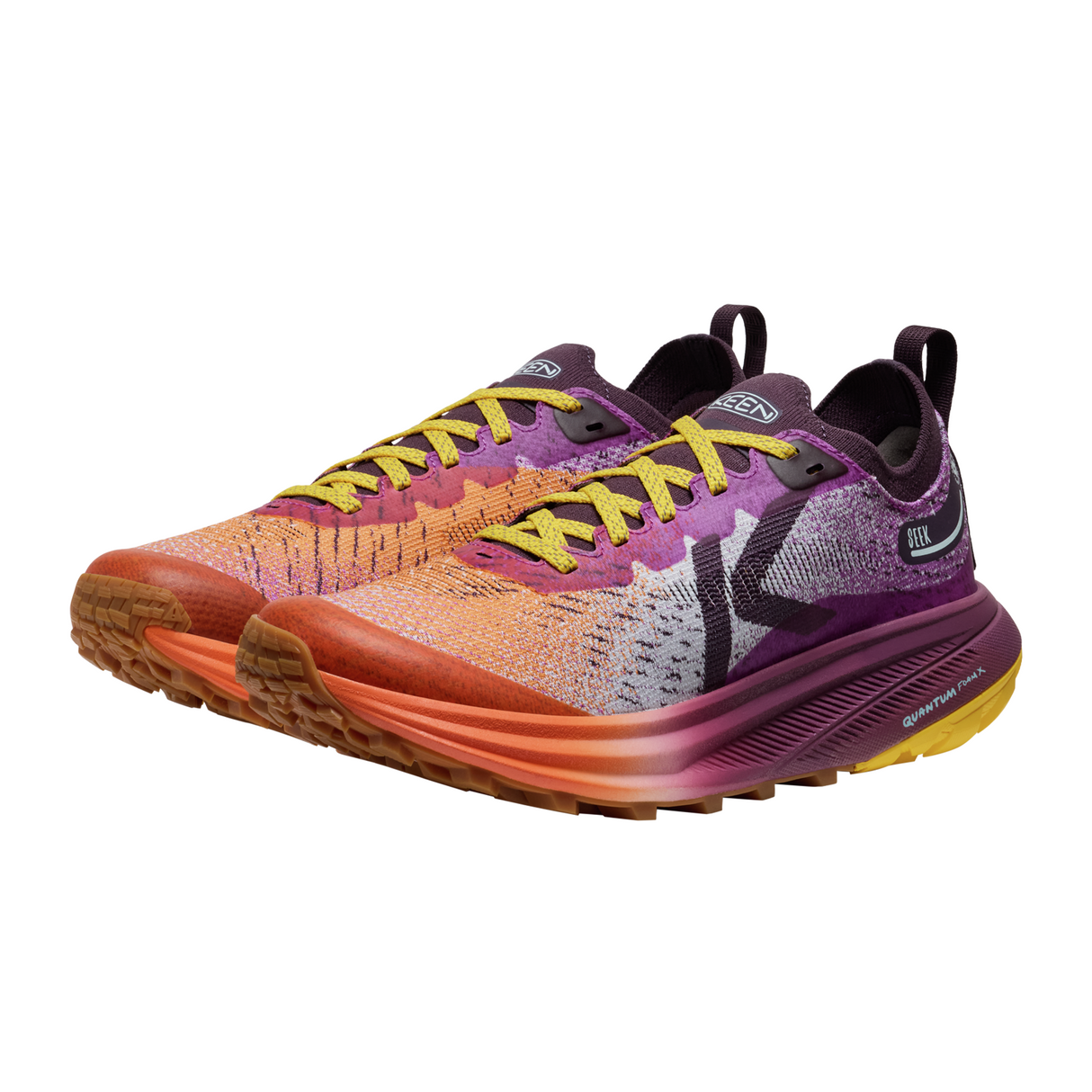 Keen Seek Trail Running Shoe (Women) - Willowherb/Orange Peel Athletic - Running - Trail - The Heel Shoe Fitters