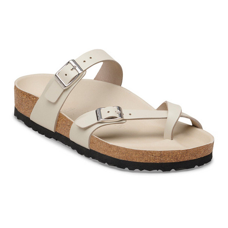 Birkenstock Mayari Sandal (Women) - Amalfi Oyster Leather Sandal - Thong - The Heel Shoe Fitters