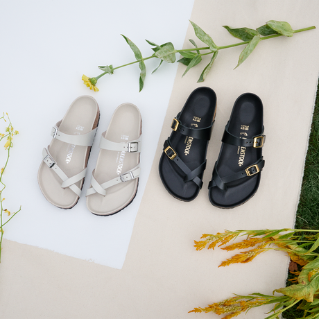 Birkenstock Mayari Sandal (Women) - Amalfi Oyster Leather Sandal - Thong - The Heel Shoe Fitters