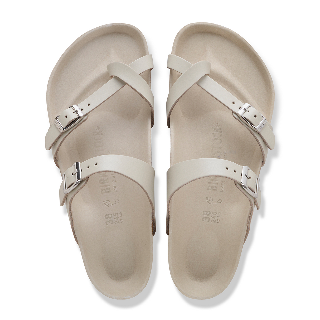 Birkenstock Mayari Sandal (Women) - Amalfi Oyster Leather Sandal - Thong - The Heel Shoe Fitters