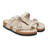 Birkenstock Mayari Sandal (Women) - Amalfi Oyster Leather Sandal - Thong - The Heel Shoe Fitters