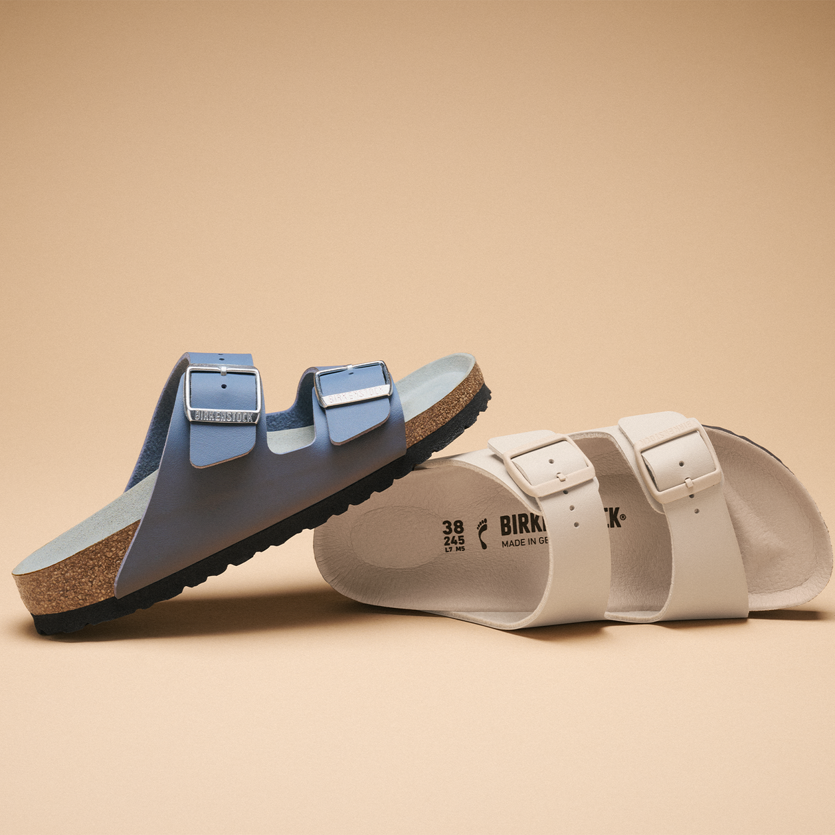Birkenstock Arizona Narrow Slide Sandal (Women) - Basalt Gray Birko-Flor Sandal - Slide - The Heel Shoe Fitters