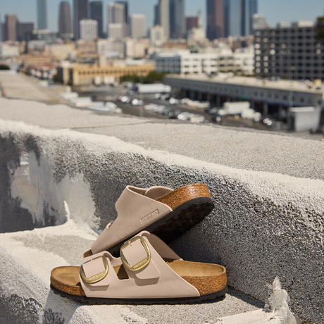 Birkenstock Arizona Big Buckle Narrow Slide Sandal (Women) - Sandcastle Birko-Flor Sandal - Slide - The Heel Shoe Fitters