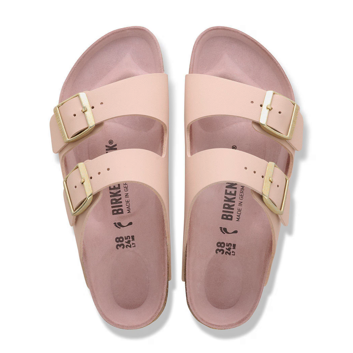 Birkenstock Arizona Narrow Slide Sandal (Women) - New Beige Birko-Flor Sandal - Slide - The Heel Shoe Fitters
