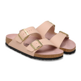 Birkenstock Arizona Narrow Slide Sandal (Women) - New Beige Birko-Flor Sandal - Slide - The Heel Shoe Fitters