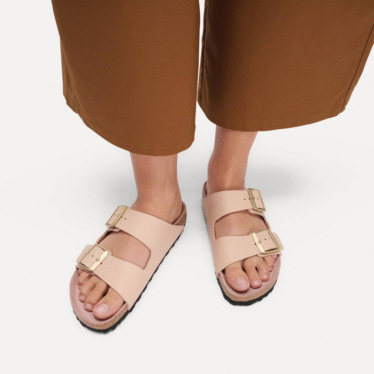 Birkenstock Arizona Narrow Slide Sandal (Women) - New Beige Birko-Flor Sandal - Slide - The Heel Shoe Fitters