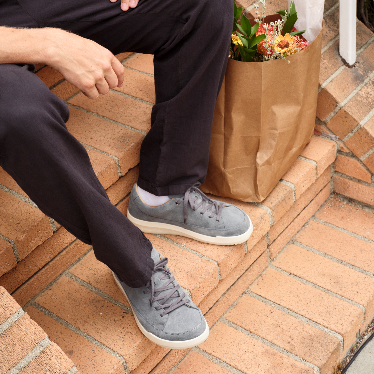 Birkenstock Melbourne Sneaker (Men) - Basalt Gray Suede Athletic - Casual - Lace Up - The Heel Shoe Fitters