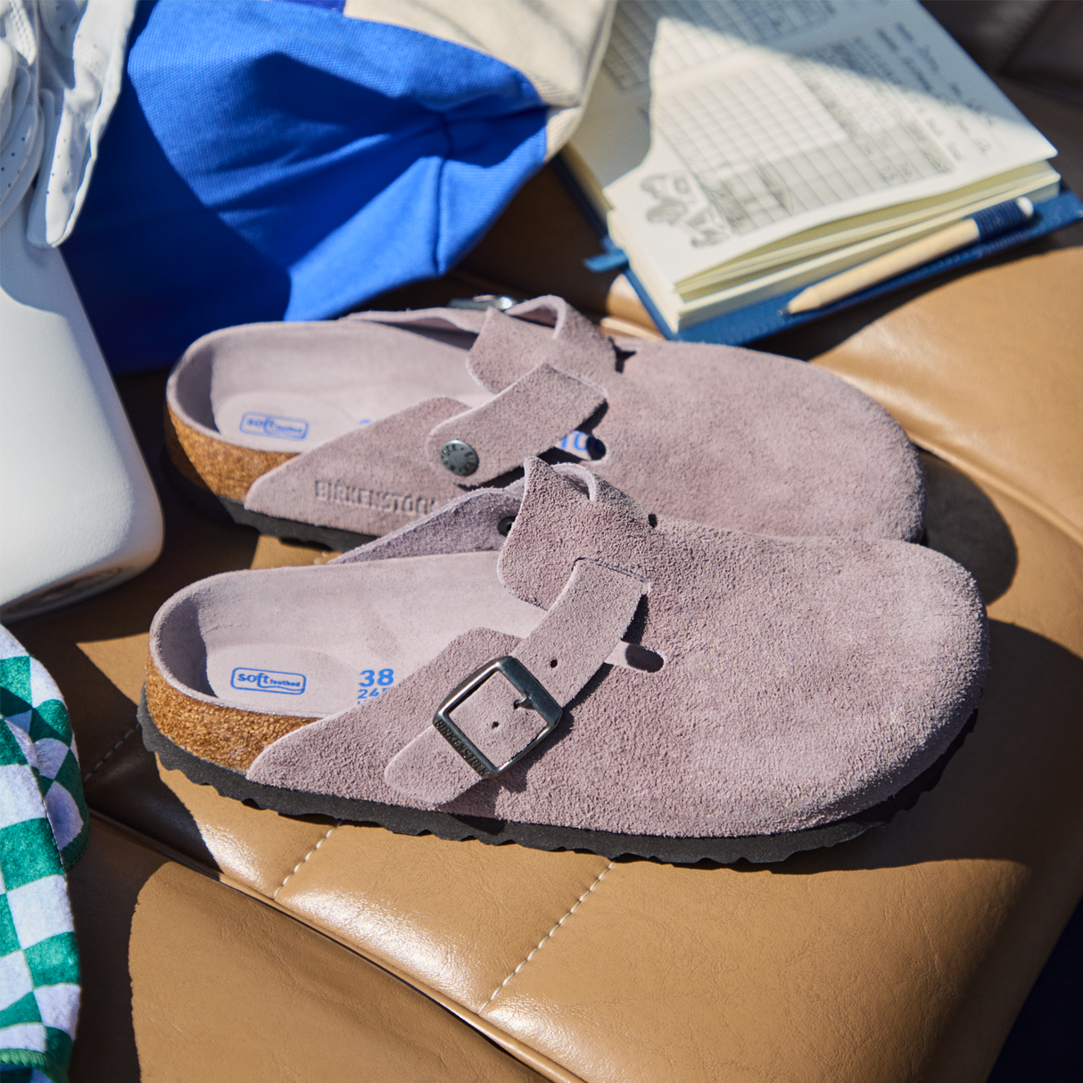 Birkenstock Boston Soft Footbed Clog (Women) - Faded Purple Suede