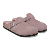 Birkenstock Boston Soft Footbed Clog (Women) - Faded Purple Suede