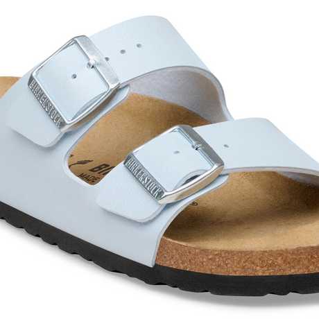 Birkenstock Arizona Narrow Slide Sandal (Women) - Graceful Baby Blue Birko-Flor Sandal - Slide - The Heel Shoe Fitters